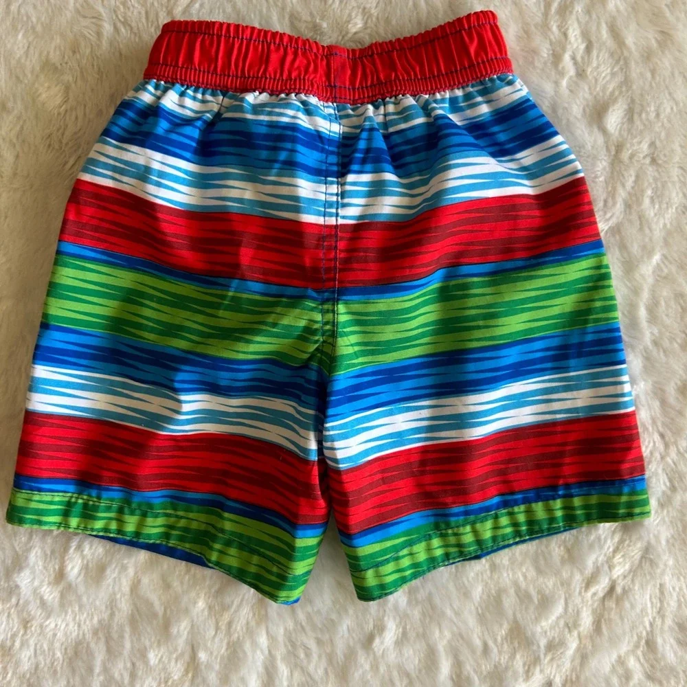 PJ Masks Swim Trunks Boys 2T Multicolor Excellent Striped Character Swimwear